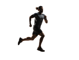 AI generated Fit Young Man Running Isolated on Transparent Background. Generative Ai png