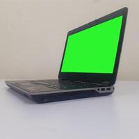 Green Screen Laptop - stock photo