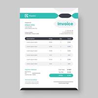 Creative Corporate invoice design stationery template vector