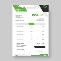 Minimal invoice design template vector