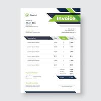 Abstract modern business invoice template vector