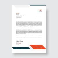 Professional corporate modern letterhead design, creative modern letter head design template vector