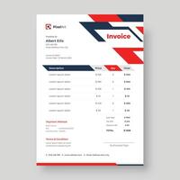 Minimal invoice template vector design