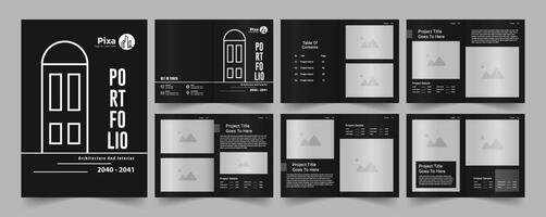 Architecture portfolio template design or interior portfolio vector