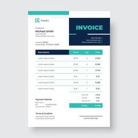 Creative Corporate invoice design stationery template vector