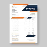 Abstract modern business invoice template vector