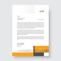 Professional corporate modern letterhead design, creative modern letter head design template vector