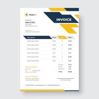 Abstract modern business invoice template vector