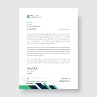 Professional corporate modern letterhead design, creative modern letter head design template vector