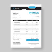 Abstract modern business invoice template vector