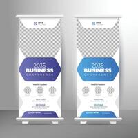 Conference roll up banner design template, conference rollup banner template vector design