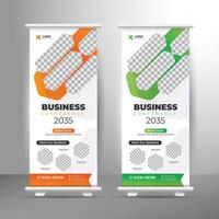 Conference roll up banner design template, conference rollup banner template vector design