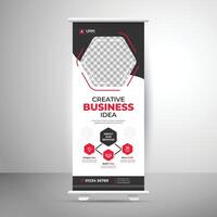 Business Rollup Banner Design Template, Business Idea Rollup Banner Template vector