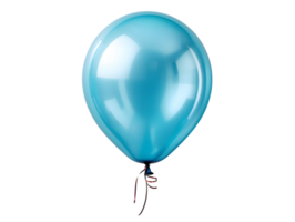 ai gerado azul hélio balão flutuando em transparente fundo fundo. generativo ai png