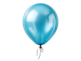 AI generated Blue Helium Balloon Floating on Transparent Background Background. Generative Ai png