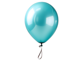 AI generated Blue Helium Balloon Floating on Transparent Background Background. Generative Ai png