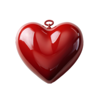 AI generated Red Heart Balloon Isolated on Transparent Background. Generative Ai png