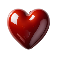 AI generated Red Heart Balloon Isolated on Transparent Background. Generative Ai png