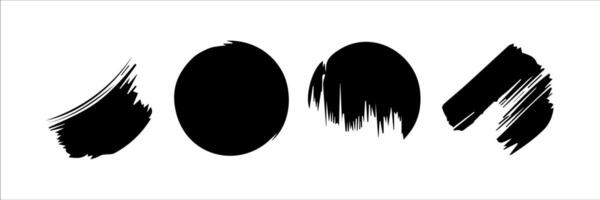 Vector set of grunge circle brush