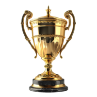 AI generated Luxurious Gold Champion Trophy Cup Isolated on a Transparent Background. Generative Ai png