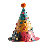 AI generated Colorful Party Hat Isolated on Transparent Background. Birthday Cap. Generative Ai png