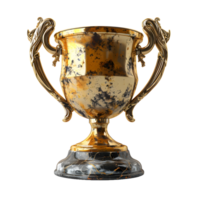 AI generated Luxurious Gold Champion Trophy Cup Isolated on a Transparent Background. Generative Ai png