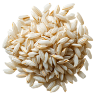 ai gerado pilha do branco arroz grãos isolado em transparente fundo. arroz arroz. generativo ai png