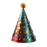 AI generated Colorful Party Hat Isolated on Transparent Background. Birthday Cap. Generative Ai png