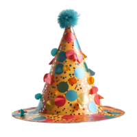 AI generated Colorful Party Hat Isolated on Transparent Background. Birthday Cap. Generative Ai png