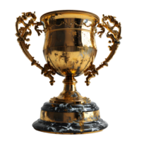 AI generated Luxurious Gold Champion Trophy Cup Isolated on a Transparent Background. Generative Ai png