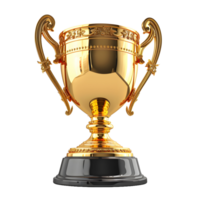 AI generated Luxurious Gold Champion Trophy Cup Isolated on a Transparent Background. Generative Ai png