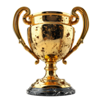 ai generiert luxuriös Gold Champion Trophäe Tasse isoliert auf ein transparent Hintergrund. generativ ai png