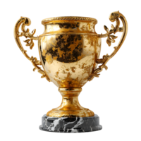 AI generated Luxurious Gold Champion Trophy Cup Isolated on a Transparent Background. Generative Ai png