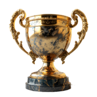 ai generado lujoso oro campeón trofeo taza aislado en un transparente antecedentes. generativo ai png