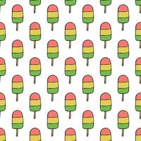 Seamless pattern with ice cream doodle for decorative print, wrapping paper, greeting cards, wallpaper and fabric vector