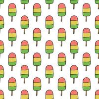 Seamless pattern with ice cream doodle for decorative print, wrapping paper, greeting cards, wallpaper and fabric vector