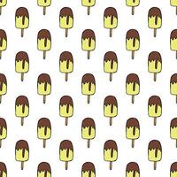 Seamless pattern with ice cream doodle for decorative print, wrapping paper, greeting cards, wallpaper and fabric vector