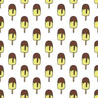 Seamless pattern with ice cream doodle for decorative print, wrapping paper, greeting cards, wallpaper and fabric vector