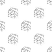 Seamless pattern with sushi roll for decorative print, wrapping paper, menu, wallpaper and fabric vector