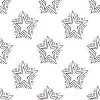 Seamless pattern with cute stars doodle for decorative print, wrapping paper, greeting cards, wallpaper and fabric vector