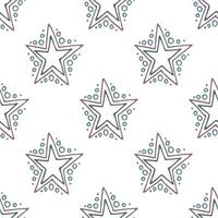 Seamless pattern with cute stars doodle for decorative print, wrapping paper, greeting cards, wallpaper and fabric vector