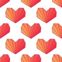 Seamless pattern with hand drawn heart doodle for decorative print, wrapping paper, greeting cards and fabric vector