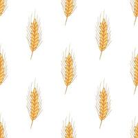 Seamless pattern with wheat doodle for decorative print, wrapping paper, greeting cards, wallpaper and fabric vector