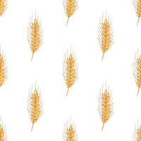 Seamless pattern with wheat doodle for decorative print, wrapping paper, greeting cards, wallpaper and fabric vector