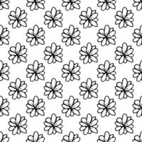 Summer seamless pattern with flowers doodle for decorative print, wrapping paper, greeting cards, wallpaper and fabric vector