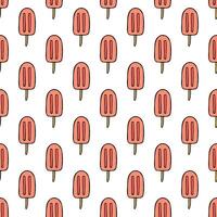 Seamless pattern with ice cream doodle for decorative print, wrapping paper, greeting cards, wallpaper and fabric vector