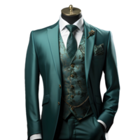 ai generado elegante tosca de los hombres formal traje aislado en transparente antecedentes. generativo ai png