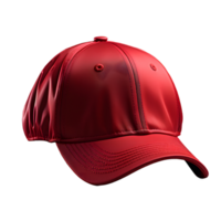 AI generated Close-up of Sports Red Cap Isolated on Transparent Background. Generative Ai png