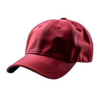 AI generated Close-up of Sports Red Cap Isolated on Transparent Background. Generative Ai png