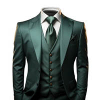 AI generated Elegant Tosca Men's Formal Suit Isolated on Transparent Background. Generative Ai png